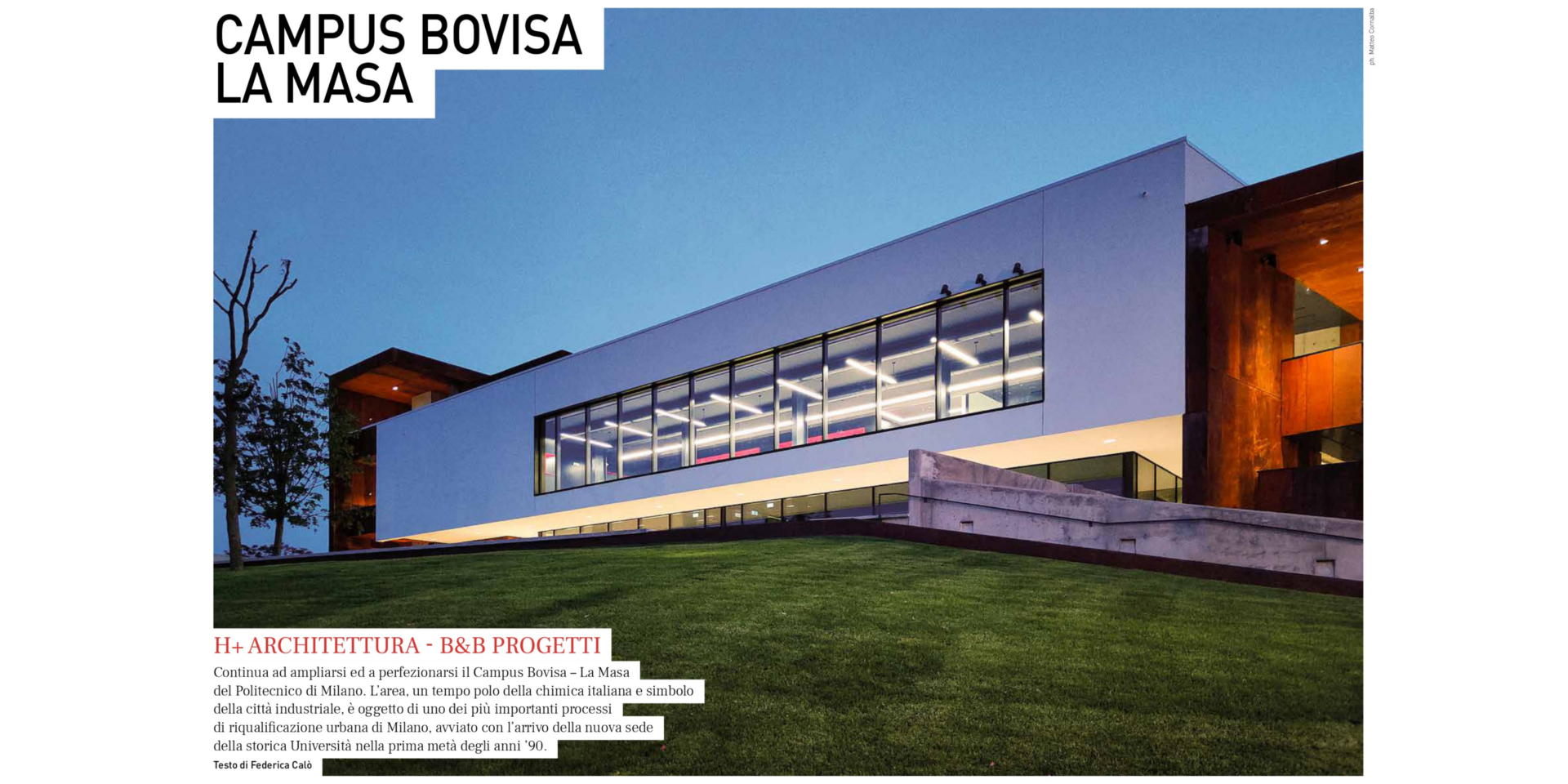 B&B Progetti S.r.l. | “Architetture in Acciaio” – issue 40 | FONDAZIONE PROMOZIONE ACCIAIO